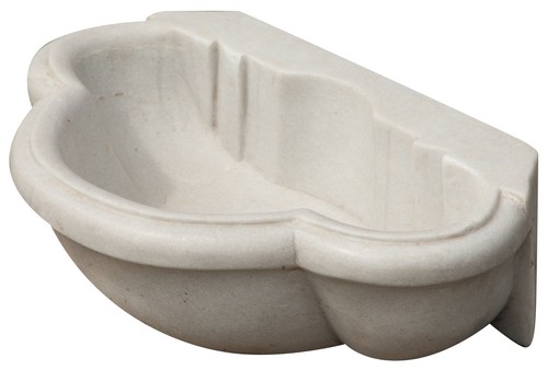 Lavandino lavabo marmo - marmo, bianco