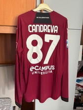 Maglia Candreva #87 Salernitana Calcio Zeus Maniche Lunghe Granata Home (Tg. XL)