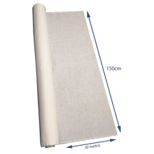 tessuto per tende al metro in puro lino da tovaglie semi trasparente bianco 1,5m
