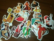 10 adesivi tuning PIN UP rock