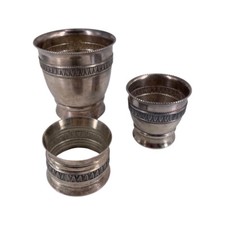 Set in metallo argento