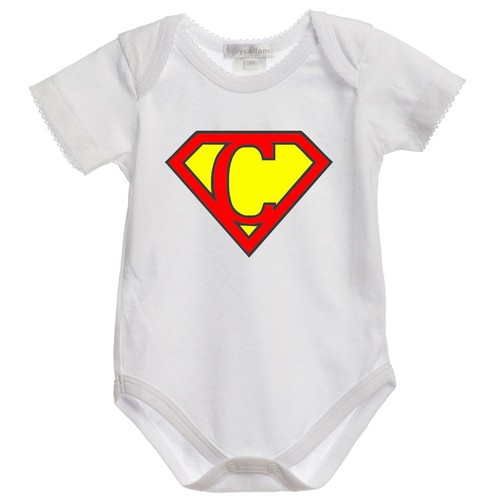 Body neonato supereroe lettera - neonato,