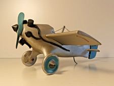 MODELLO IN LEGNO DI AEREO ITALIANO MONOPLANO A ELICA ANNI '30 -  28X24X10 cm