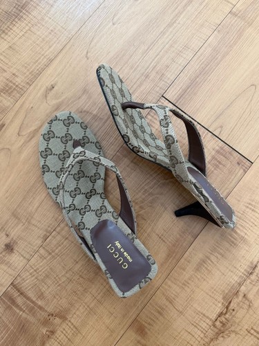 Sandali gucci vittoria - gg, tela