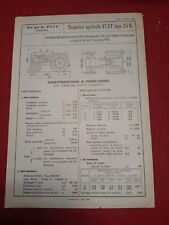 FIAT 25 R TRATTRICE AGRICOLA GOMMA DOCUMENTO omologazione originale 1956 ASIFED 
