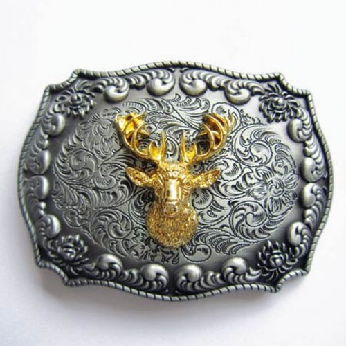 Fibbia testa cervo caccia - fibbia,