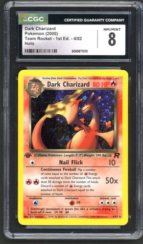 Pokemon card cgc 8 1st - -,