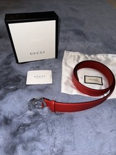 Cintura Gucci in pelle rossa