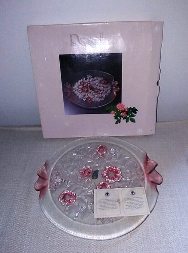 Vassoio vetro decorato a - vetro,