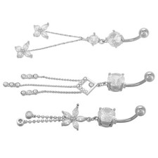  3 Pcs Piercing Finti Ombelico