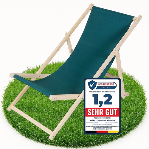 Lettino pieghevole verde