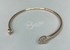 Bracciale rigido donna IGNY9A colore oro misura adattabile con cuori  accessori