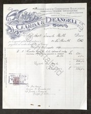 Pubblicità Fattura - Casa confezione biancheria - Garda e Deangeli - Torino 1929