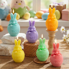 6pcs Easter Rabbit Candles