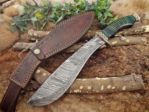 Coltello kukri damascato - damascato, 18"