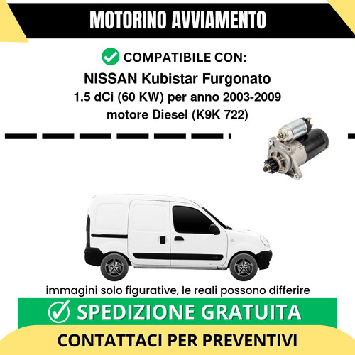 Motorino avviamento nissan - motorino,