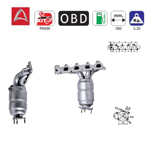 Catalizzatore per opel - opel, h