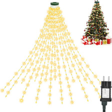 Luci Albero Di Natale 2,5 M, 16 Ghirlande 400 LED, Mantello 8 Modalità, Cascata 