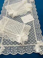 Centrini Tris e/o Runner Pizzo in Merletto Cuori Eleganti Decorazion Versatili