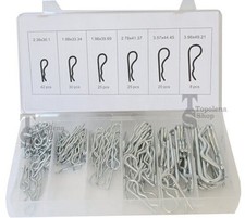 SET DI COPPIGLIE PERNI FERMI DI SICUREZZA VARIE MISURE 150 PEZZI IN BOX 150 pz