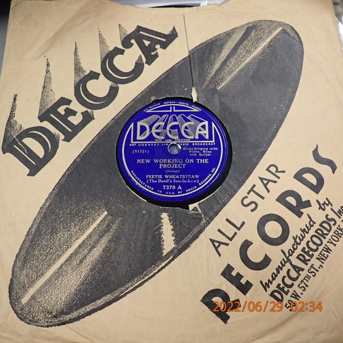 Peetie wheatstraw decca - 78,