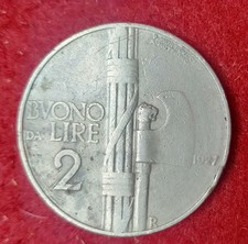 REGNO D' ITALIA BUONO DA 2 DUE LIRE 1927 IMPERO RARO Vittorio Emanuele III