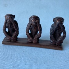 Scimmiette sagge, wise monkeys NON VEDO, NON SENTO, NON PARLO LEGNO