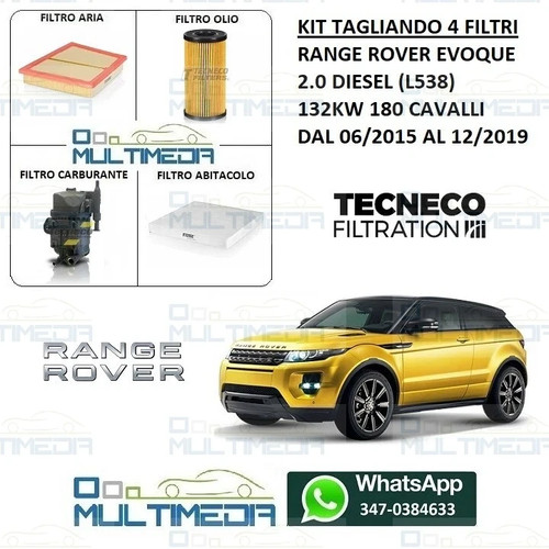Tagliando filtri land - filtri, rover