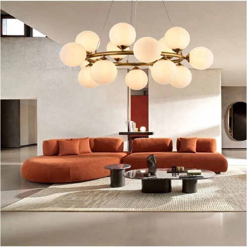 Lampadario sfere vetro a - 15, in
