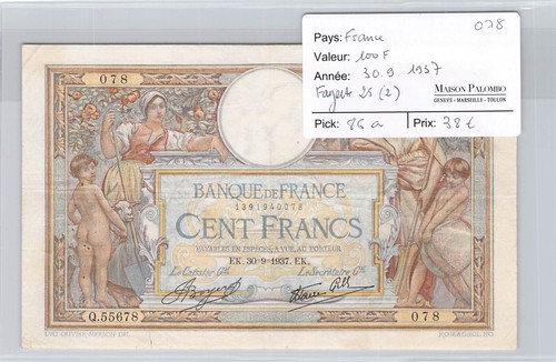 Banconota francia 100 - banconota,