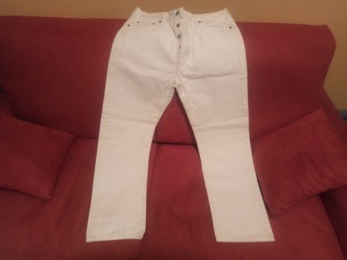 Levi 501 white denim vintage - white,
