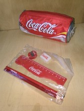 Astuccio Coca Cola Vintage righello temperino gomma matite come da foto