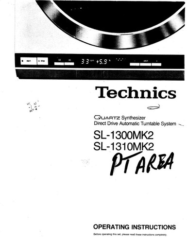 Technics 1300mk2 1310mk2 - technics, sl-1310mk2