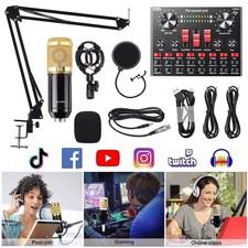 BM-800 Home Recording Studio Kit Completo Mixer Microfono a Condensatore Musica Podcast