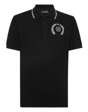 Philipp Plein Polo Shirt Slim Fit SS Carbon Tiger pezzo unico raro TAGLIA L