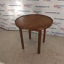 Tavolino Antico Rotondo Legno
