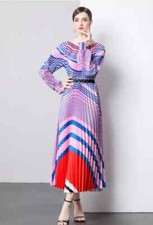 Vestito Abito Lungo Scamiciato