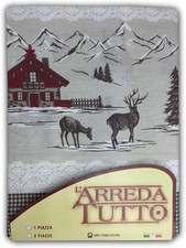 TELO ARREDO COPRITUTTO GRAN FOULARD COPRILETTO COPRIDIVANO TESSUTO TIROLESE MONT