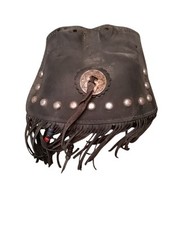 pelle frangia parafango leather fringe fender Harley D. electra flht 1340 89-93