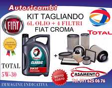 KIT TAGLIANDO FIAT CROMA 2.4 MJET 147KW 20V- 4 FILTRI + 6L OLIO TOTAL 5W30