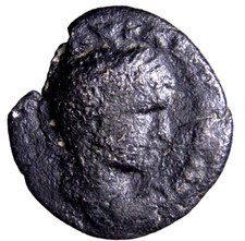 Eliogabalo Æ21 di Petra, Arabia. AD 218-222. Aratro della Giudea IMP C M AVR ANTѠN