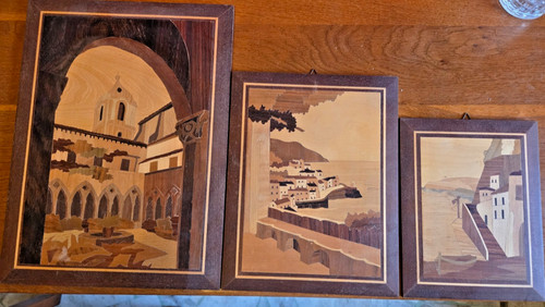 Set quadri vintage legno - 3,