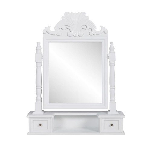 Legno abete toletta specchio - abete,