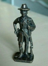 SOLDATINI FERRERO KINDER IN METALLO GRIGIO ARGENTO KIT CARSON SCAME