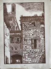 Bruno da Osimo lotto 5 xilografie da importante pubblicazione anni trenta Ratta