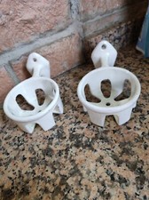 Rara Coppia Portasapone/Spazzolini Ghisa Smaltata Vintage , Antiquariato Bagno