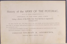 1892 HISTORY OF THE ARMY OF THE POTOMAC Stine SALESMAN'S SAMPLE SUBSCRIBER LIST