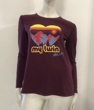 MY TWIN TWIN SET Maglia viola stampa tramonto Tg S