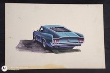 Auto Detroit originale dipinto