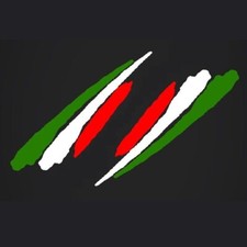 Adesivi auto tricolore italiano effetto graffio auto moto tuning  bici sport